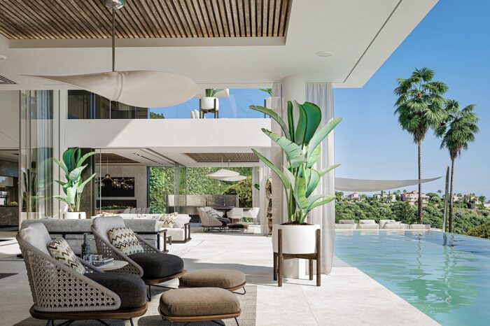 The Family TV room terrace