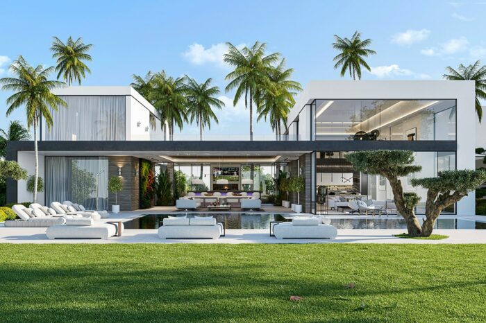 View of Villa Serenity from the garden